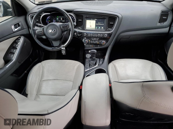 2016 Kia Optima Hybrid EX with VIN KNAGN4AD8G5093465, listed as a Copart auction lot 43966075 with 108,599 mi miles and Salvage Title. Bid and sale history available at carsss.com. Image 8.