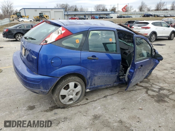 2005 Ford Focus S with VIN 3FAFP37N55R138865, listed as a Copart auction lot 44166835 with Not Provided miles and Salvage Title. Bid and sale history available at carsss.com. Image 3.