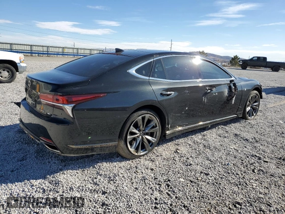 2019 Lexus LS 500 with VIN JTHC51FF2K5005916, listed as a Copart auction lot 45808375 with 13,326 mi miles and Salvage title. Bid and sale history available at DreamBid. Image 3.