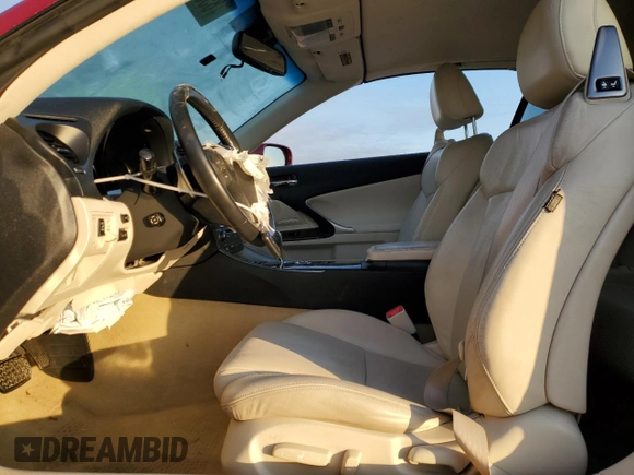 2010 Lexus IS 350 C with VIN JTHFE2C25A2504116, listed as a Copart auction lot 85523514 with 67,614 mi miles and Salvage title. Bid and sale history available at DreamBid. Image 7.