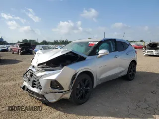 2020 Chevrolet Blazer Premier with VIN 3GNKBLRS2LS617462, listed as a Copart auction lot 56729655 with 27,376 mi miles and Salvage title. Bid and sale history available at DreamBid. Image 1.
