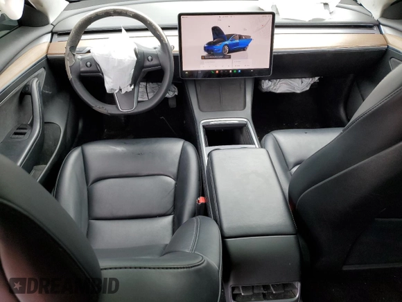 2022 Tesla Model 3 with VIN 5YJ3E1EA3NF190102, listed as a Copart auction lot 50657535 with 73,015 mi miles and Salvage Title. Bid and sale history available at DreamBid. Image 8.