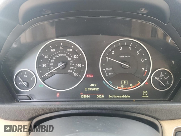 2015 BMW 3 Series 320i xDrive with VIN WBA3C3C53FK201687, listed as a Copart auction lot 57637085 with 138,014 mi miles and Clean title. Bid and sale history available at DreamBid. Image 9.
