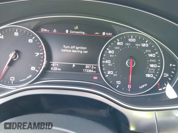 2013 Audi A7 Prestige with VIN WAU2GAFC0DN023439, listed as a IAAI auction lot 42605597 with 173,364 mi miles and . Bid and sale history available at DreamBid. Image 7.