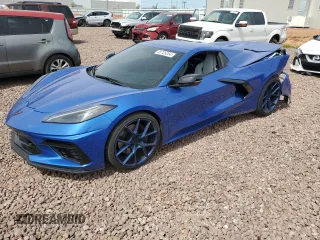 2021 Chevrolet Corvette 1LT with VIN 1G1YA3D49M5105734, listed as a Copart auction lot 77489204 with 17,094 mi miles and Salvage Title. Bid and sale history available at carsss.com. Image 1.