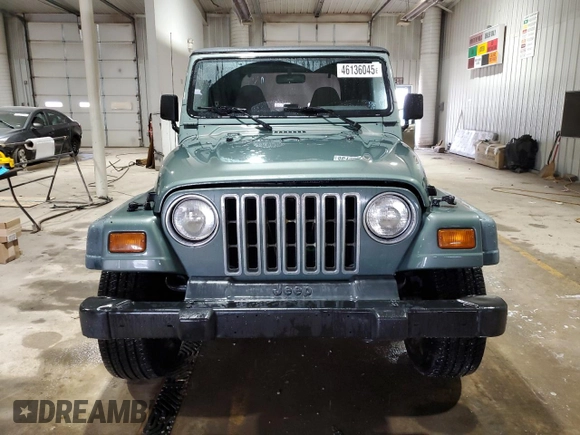 1999 Jeep Wrangler Sport with VIN 1J4FY19S8XP490177, listed as a Copart auction lot 46136045 with 243,883 mi miles and Salvage Title. Bid and sale history available at carsss.com. Image 5.