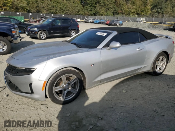 2019 Chevrolet Camaro 1LT with VIN 1G1FB3DX4K0112857, listed as a Copart auction lot 76253744 with 55,479 mi miles and Salvage Title. Bid and sale history available at carsss.com. Image 1.