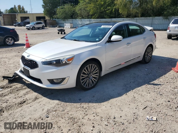 2015 Kia Cadenza Premium with VIN KNALN4D7XF5188175, listed as a Copart auction lot 74464894 with 91,193 mi miles and Salvage Title. Bid and sale history available at carsss.com. Image 1.