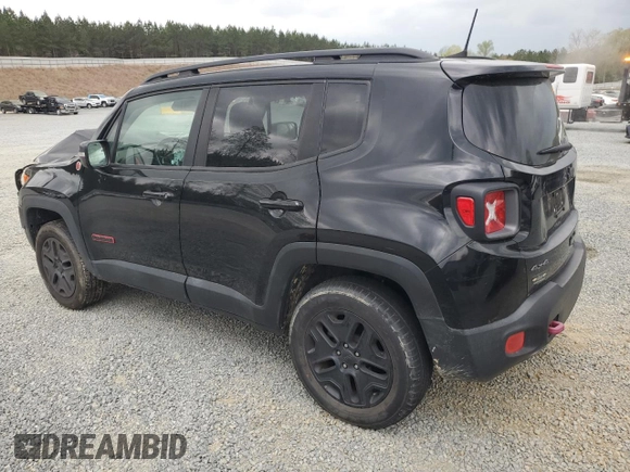 2018 Jeep Renegade Trailhawk with VIN ZACCJBCB3JPH19015, listed as a Copart auction lot 51107615 with 57,517 mi miles and Salvage title. Bid and sale history available at DreamBid. Image 2.