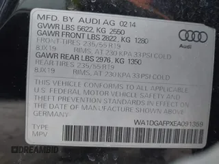 2014 Audi Q5 Premium Plus z VIN WA1DGAFPXEA091359, wystawiony jako IAAI lot #41435590 z przebiegiem 181 440 mil mil oraz . Historia ofert i sprzedaży dostępna na DreamBid. Obrazek 9.