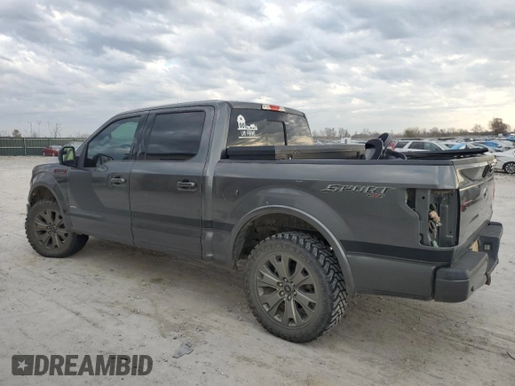 2017 Ford F-150 XL with VIN 1FTEW1EP4HFB03334, listed as a Copart auction lot 80623344 with 123,193 mi miles and Salvage Title. Bid and sale history available at carsss.com. Image 2.