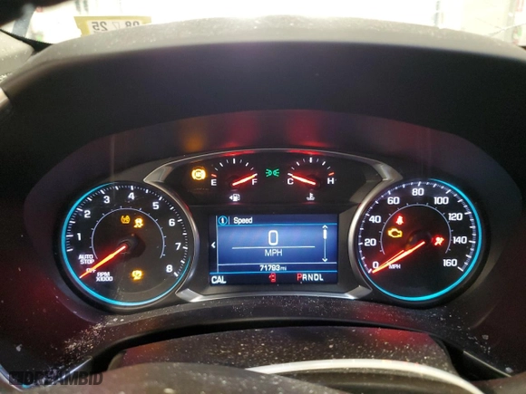 2020 Chevrolet Equinox LT with VIN 3GNAXUEV7LL316604, listed as a Copart auction lot 46686915 with 71,793 mi miles and Salvage Title. Bid and sale history available at carsss.com. Image 9.