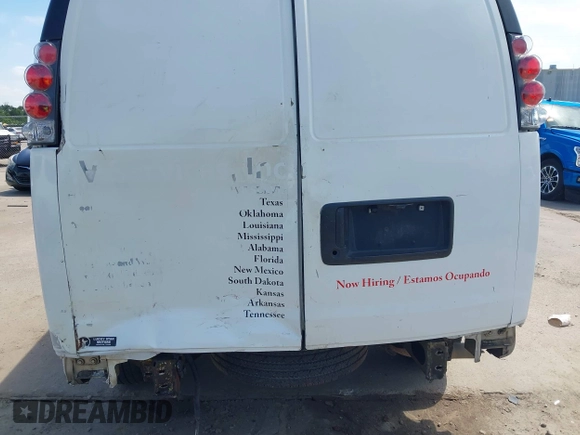 2016 Chevrolet Express Cargo Van with VIN 1GCWGAFF1G1259365, listed as a IAAI auction lot 42066824 with 279,250 mi miles. Bid and sale history available at carsss.com. Image 6.