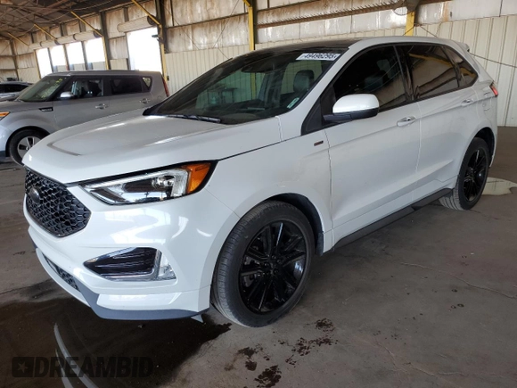 2021 Ford Edge SEL with VIN 2FMPK4J93MBA47648, listed as a Copart auction lot 49496295 with 34,672 mi miles and Salvage Title. Bid and sale history available at carsss.com. Image 1.