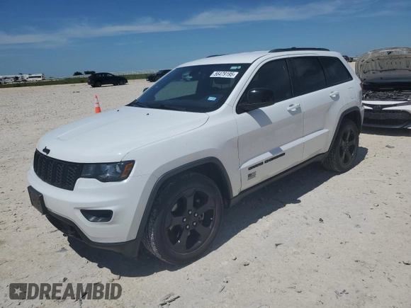 2021 Jeep Grand Cherokee Laredo X z VIN 1C4RJEAG9MC746108, wystawiony jako Copart lot #56479195 z przebiegiem 59 703 mil mil oraz Czysty tytuł • Clean title. Historia ofert i sprzedaży dostępna na DreamBid. Obrazek 1.