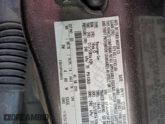 2012 Ford Focus SE with VIN 1FAHP3F23CL243982, listed as a Copart auction lot 52801055 with 143,695 mi miles and Salvage Title. Bid and sale history available at carsss.com. Image 12.