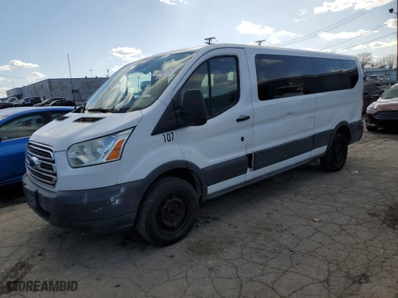 2015 Ford Transit Wagon XL with VIN 1FBZX2ZM1FKA38567, listed as a Copart auction lot 50568705 with 128,073 mi miles and Clean Title. Bid and sale history available at carsss.com. Image 1.
