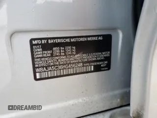 2017 BMW 5 Series 530i z VIN WBAJA5C36HG456248, wystawiony jako Copart lot #54521155 z przebiegiem 126 446 mil mil oraz Szkoda całkowita • Salvage title. Historia ofert i sprzedaży dostępna na DreamBid. Obrazek 12.