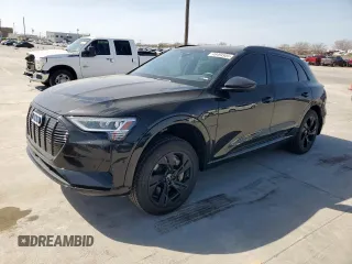 2022 Audi e-tron Premium with VIN WA1AAAGE7NB027856, listed as a Copart auction lot 49494955 with 53,947 mi miles and Salvage Title. Bid and sale history available at DreamBid. Image 1.