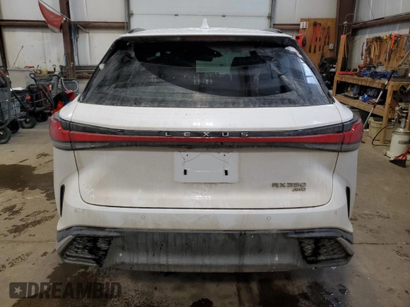 2023 Lexus RX with VIN 2T2BAMCA4PC015100, listed as a Copart auction lot 43455005 with 16,525 mi miles and Salvage Title. Bid and sale history available at carsss.com. Image 6.