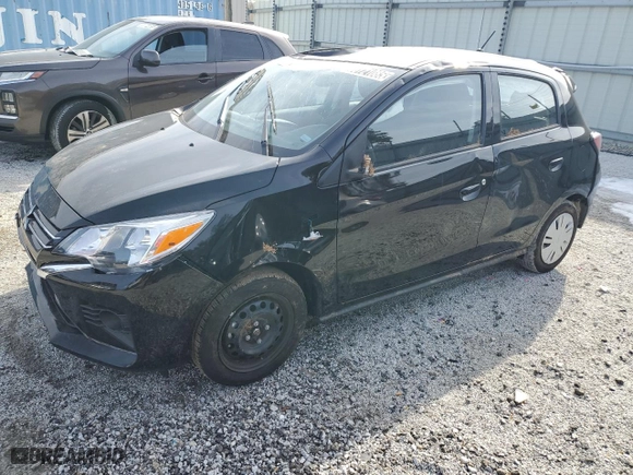2024 Mitsubishi Mirage ES with VIN ML32AUHJ8RH010321, listed as a Copart auction lot 88721085 with 15,190 mi miles and Non Repairable. Bid and sale history available at carsss.com. Image 1.