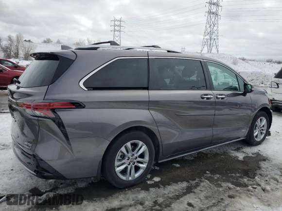 2021 Toyota Sienna Limited with VIN 5TDZSKFC3MS008238, listed as a Copart auction lot 46328225 with 28,269 mi miles and Salvage Title. Bid and sale history available at DreamBid. Image 3.