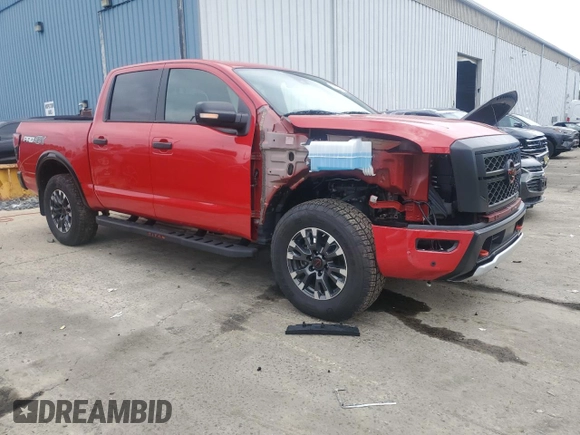 2024 Nissan Titan Pro-4X with VIN 1N6AA1ED8RN118197, listed as a Copart auction lot 64471595 with 3,576 mi miles and Salvage title. Bid and sale history available at DreamBid. Image 4.