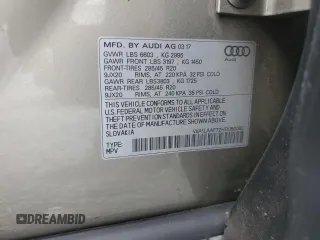 2017 Audi Q7 Premium Plus with VIN WA1LAAF72HD050062, listed as a Copart auction lot 50150045 with 117,846 mi miles and Salvage Title. Bid and sale history available at DreamBid. Image 13.