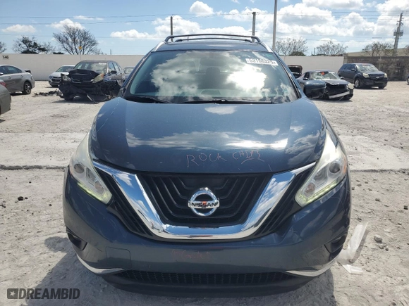 2017 Nissan Murano SL with VIN 5N1AZ2MG5HN173410, listed as a Copart auction lot 53186325 with 67,989 mi miles and Salvage Title. Bid and sale history available at carsss.com. Image 5.