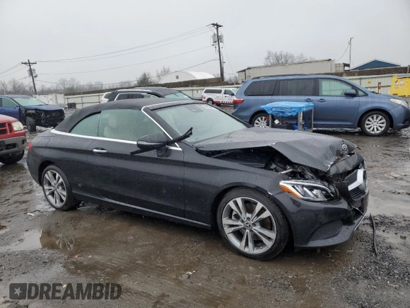 2018 Mercedes-Benz C 300 with VIN WDDWK4KB8JF679594, listed as a Copart auction lot 84834874 with 74,060 mi miles and Salvage title. Bid and sale history available at DreamBid. Image 4.