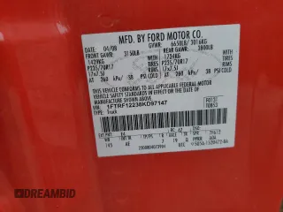 2008 Ford F-150 XL with VIN 1FTRF12238KD97147, listed as a Copart auction lot 59504815 with 71,368 mi miles and Salvage title. Bid and sale history available at DreamBid. Image 12.