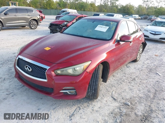 2015 Infiniti Q50 Premium with VIN JN1BV7AR3FM396669, listed as a IAAI auction lot 42007221 with 185,175 mi miles. Bid and sale history available at carsss.com. Image 17.