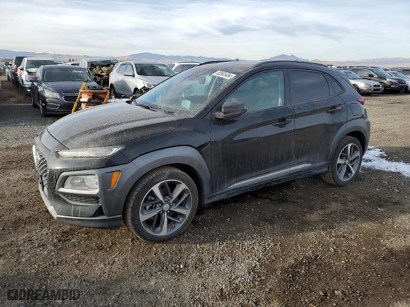2021 Hyundai Kona Ultimate with VIN KM8K5CA54MU748847, listed as a Copart auction lot 82665484 with 49,523 mi miles and Salvage Title. Bid and sale history available at carsss.com. Image 1.
