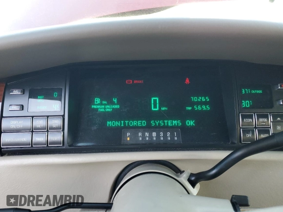 1994 Cadillac Concours z VIN 1G6KF52Y6RU201076, wystawiony jako Copart lot #44333975 z przebiegiem 70 265 mil mil oraz Szkody całkowita. Historia ofert i sprzedaży dostępna na DreamBid. Obrazek 9.