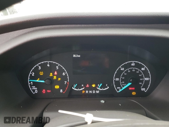 2024 Ford Transit Cargo with VIN 1FTBR1C86RKA98779, listed as a Copart auction lot 70473944 with 35 mi miles and Salvage Title. Bid and sale history available at DreamBid. Image 9.