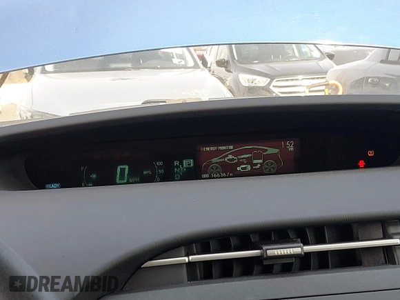 2011 Toyota Prius I with VIN JTDKN3DU1B1449984, listed as a IAAI auction lot 41741870 with 166,367 mi miles and . Bid and sale history available at DreamBid. Image 7.