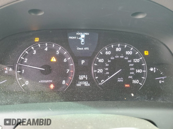 2010 Lexus LS 460 L with VIN JTHDL5EF2A5002578, listed as a Copart auction lot 83389104 with 141,563 mi miles and Salvage title. Bid and sale history available at DreamBid. Image 9.