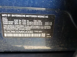 2021 BMW X5 xDrive40i with VIN 5UXCR6C02M9G43082, listed as a Copart auction lot 36675453 with 23,876 mi miles. Bid and sale history available at carsss.com. Image 12.