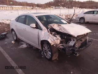 2015 Buick Verano Leather Group with VIN 1G4PS5SK9F4193671, listed as a IAAI auction lot 41308305 with 114,111 mi miles. Bid and sale history available at carsss.com. Image 1.
