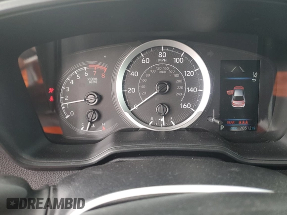 2022 Toyota Corolla LE with VIN 5YFEPMAE6NP311416, listed as a Copart auction lot 47969525 with 70,512 mi miles and Salvage Title. Bid and sale history available at DreamBid. Image 9.