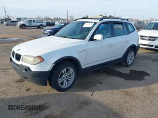 2004 BMW X3 3.0i with VIN WBXPA93454WC34741, listed as a IAAI auction lot 41728485 with 268,922 mi miles. Bid and sale history available at carsss.com. Image 2.