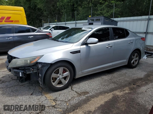 2014 Kia Optima LX with VIN 5XXGM4A70EG301086, listed as a Copart auction lot 61846685 with 157,622 mi miles and Salvage title. Bid and sale history available at DreamBid. Image 1.