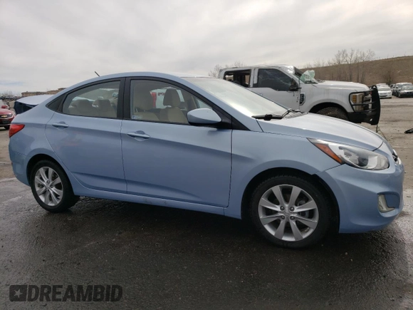 2012 Hyundai Accent GLS with VIN KMHCU4AE7CU138100, listed as a Copart auction lot 50828095 with 60,177 mi miles and Salvage Title. Bid and sale history available at carsss.com. Image 4.
