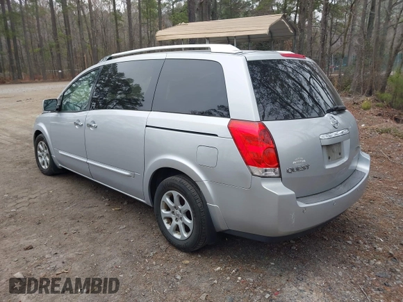 2009 Nissan Quest SL with VIN 5N1BV28U59N105982, listed as a IAAI auction lot 41795063 with 127,008 mi miles. Bid and sale history available at carsss.com. Image 3.