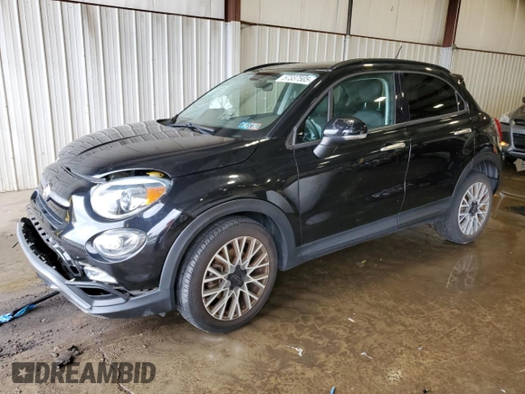2016 FIAT 500X Trekking z VIN ZFBCFYCT6GP462972, wystawiony jako Copart lot #57337505 z przebiegiem 77 390 mil mil oraz Szkoda całkowita • Salvage title. Historia ofert i sprzedaży dostępna na DreamBid. Obrazek 1.