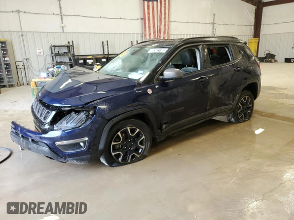 2019 Jeep Compass Trailhawk with VIN 3C4NJDDB9KT627579, listed as a Copart auction lot 53621395 with 66,535 mi miles and Clean Title. Bid and sale history available at DreamBid. Image 1.