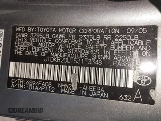2005 Toyota Prius with VIN JTDKB20U153113348, listed as a IAAI auction lot 42048356 with 230,089 mi miles. Bid and sale history available at carsss.com. Image 9.