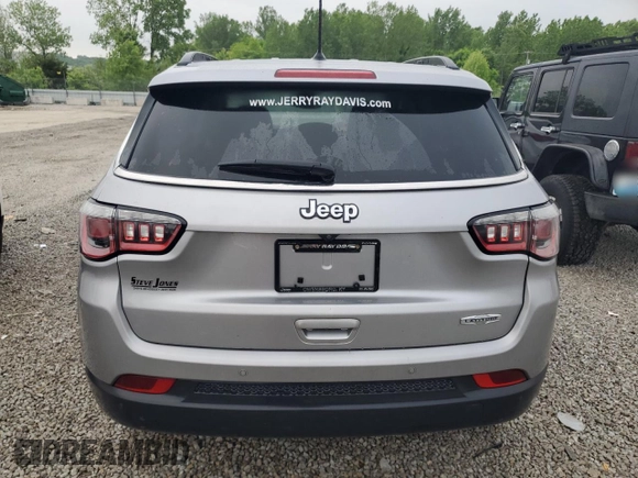 2017 Jeep Compass Latitude with VIN 3C4NJCBBXHT658541, listed as a Copart auction lot 55801725 with 54,567 mi miles and Salvage title. Bid and sale history available at DreamBid. Image 6.