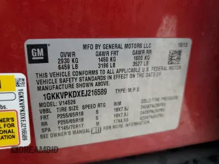 2014 GMC Acadia SLE с VIN 1GKKVPKDXEJ216589, выставлен на аукционе Copart как лот 61432915 с пробегом 82 027 миль миль и Чистый • Clean title. История ставок и продаж доступна на DreamBid. Изображение 13.