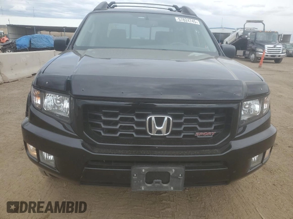 2014 Honda Ridgeline Sport with VIN 5FPYK1F72EB001352, listed as a Copart auction lot 57824745 with 54,409 mi miles and Salvage title. Bid and sale history available at DreamBid. Image 5.